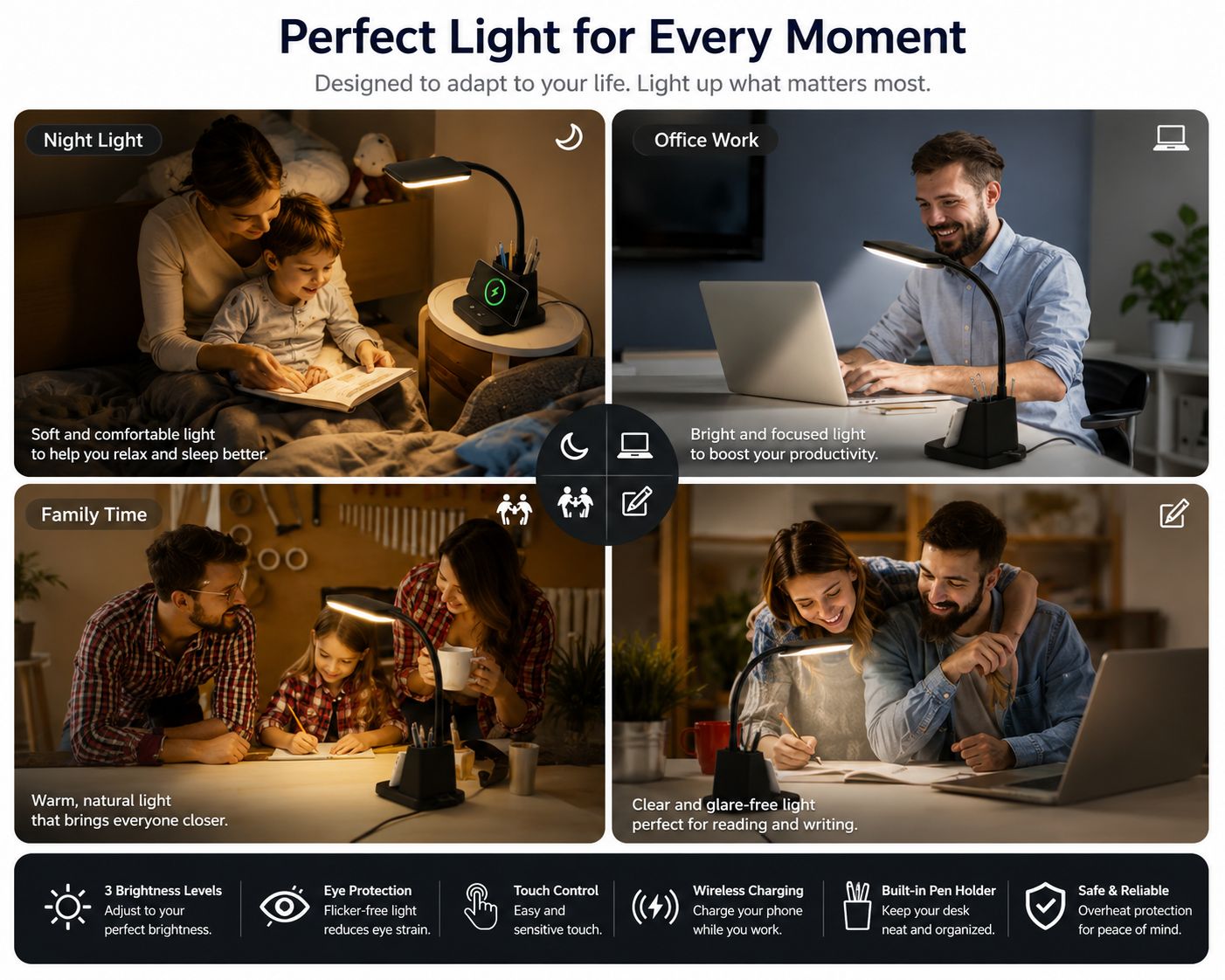 LumaCharge™ LED Desk Lamp