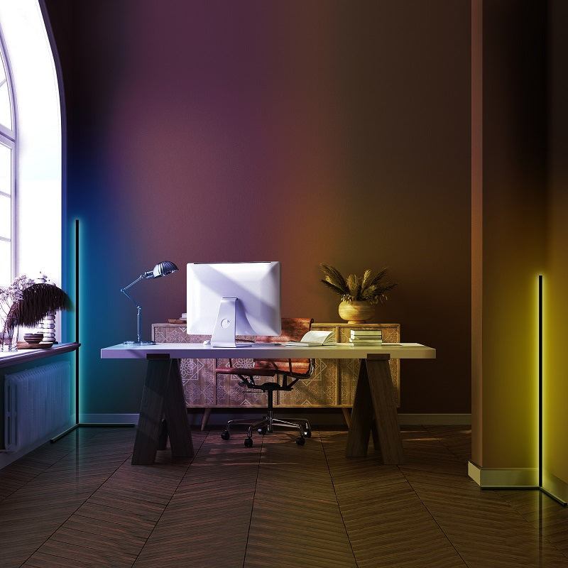 Smart RGB Corner Floor Lamp – Modern Ambient LED Light with Remote Control