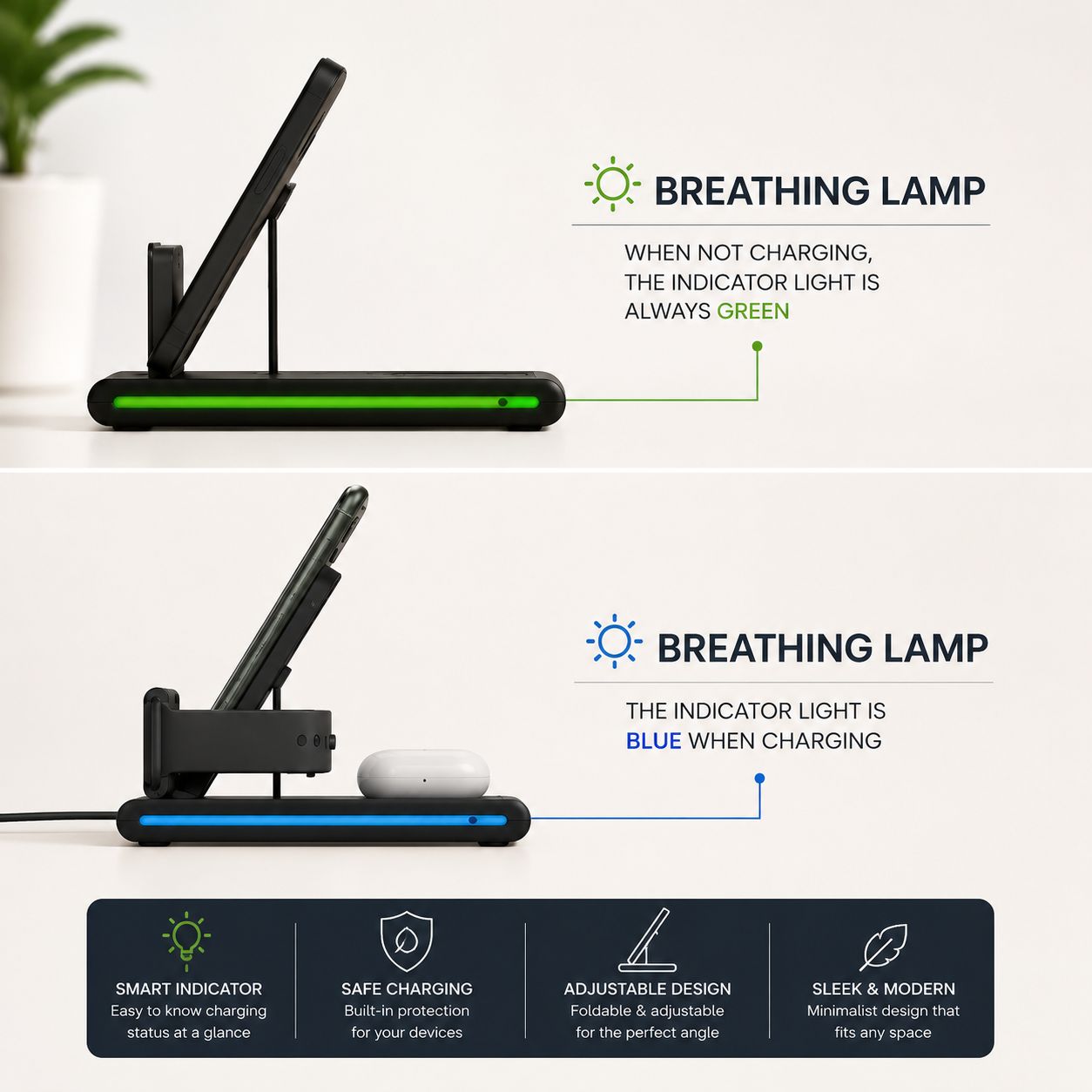 Magnetic 4-in-1 Wireless Charging Dock